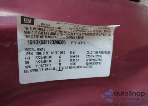 2002 Oldsmobile Silhouette Gl from USA, damaged, VIN 1GHDX03E12D296303